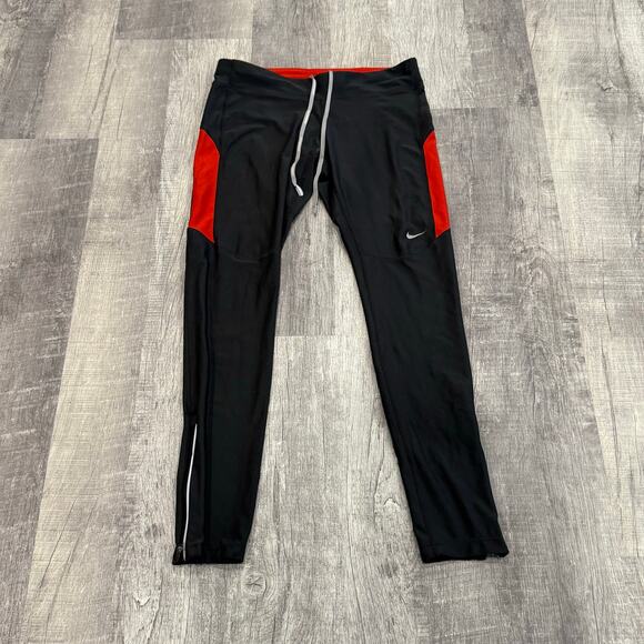 Nike Filament Running Tights Leggings‎ Dark Ash/Action Red/Matte Silver - Picture 1 of 5